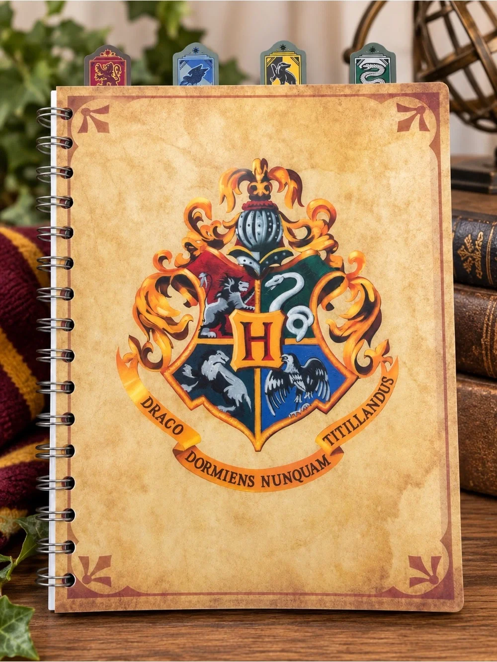 Hogwarts Crest Spiral Journal/Notebook w/Dividers